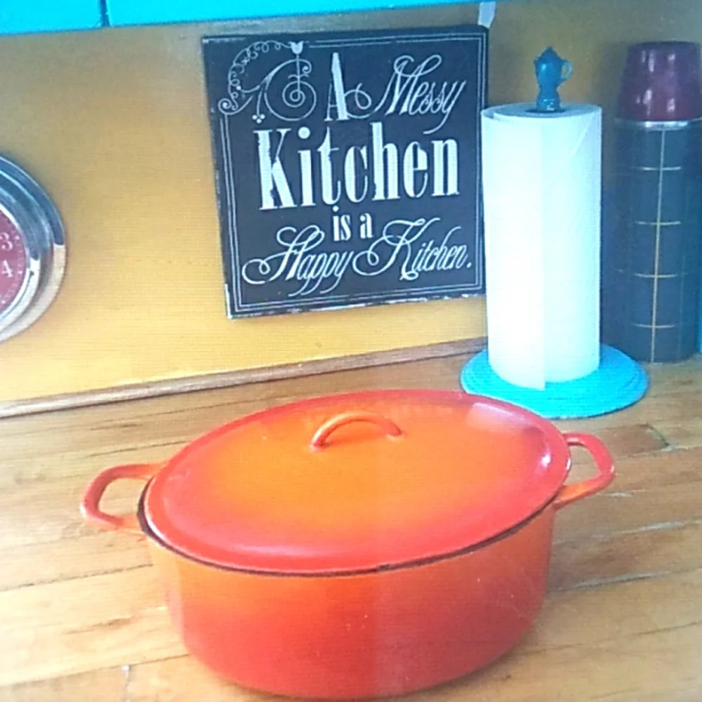DUTCH OVEN ROASTER w/LID FLAME 🔥 ORANGE Vintage NPLVC